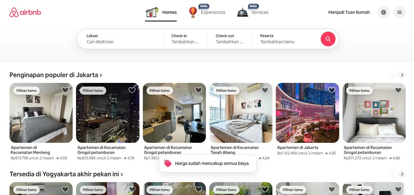 Website Airbnb