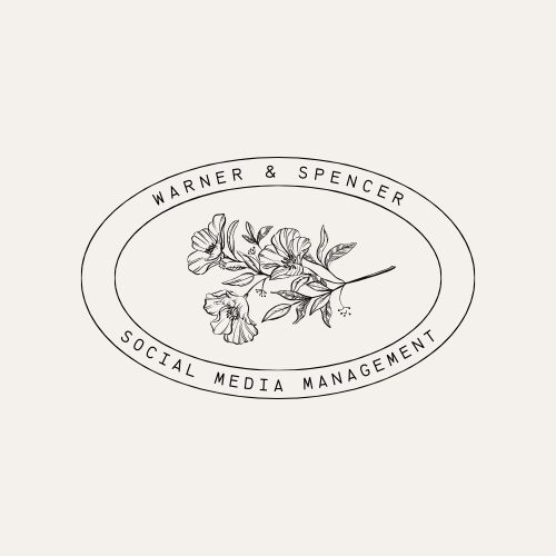 Black Minimalist Floral Icon Logo Stamp