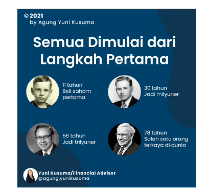 Konten Inspiratif: Semua Dimulai dari Langkah Pertama (Warren Buffett)