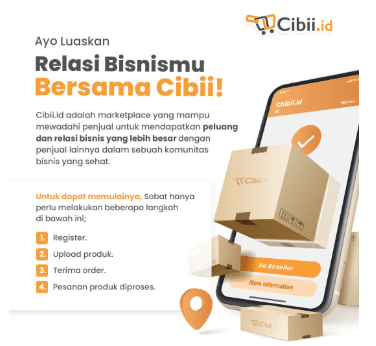 Konten Dicari Seller di Instagram Cibii.id, desain oleh Creativism