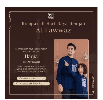 Konten Kompak di Hari Raya dengan outfit Al Fawwaz