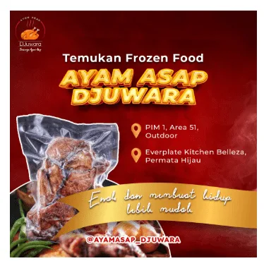 Konten informasi outlet Ayam Asap Djuwara di PIM1 Area 51