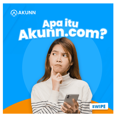 Konten edukasi carousel Apa itu Akunn.com untuk menjelaskan konsep platform