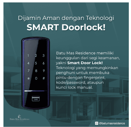Konten fitur SMART Doorlock Batumas Residence