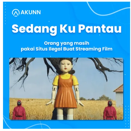 Konten meme Squid Game yang memanfaatkan momentum viral untuk edukasi anti-streaming ilegal