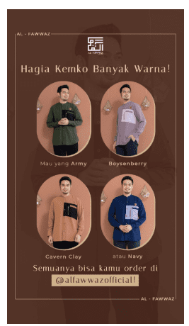 Story Instagram varian warna Hagia Kemko Al Fawwaz