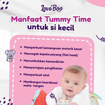 Konten perkembangan bayi tentang kapan tummy time mulai dilakukan untuk si kecil