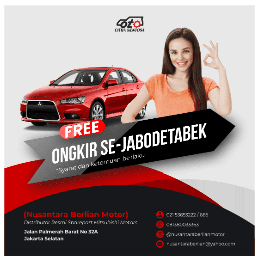 Desain promosi Free Ongkir Jabodetabek Nusantara Berlian Motor