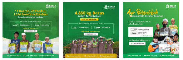 Konten Infografis Impact - 1.244 Penerima, 4.850 Terdistribusi, 560 Donatur