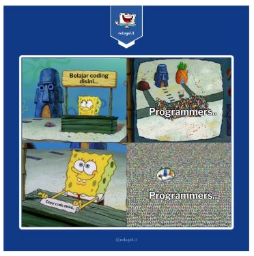 Konten jokes belajar coding Ndagel IT yang mendapat respons positif dari follower programmer