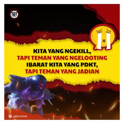 Quote gaming Free Fire di Instagram Gaben Store