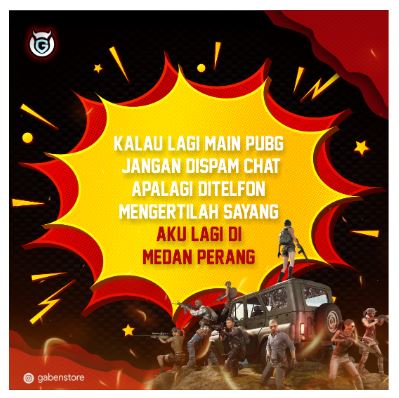 Quote gaming PUBG Mobile yang relatable di Instagram Gaben Store