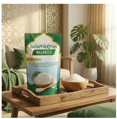 Tampilan produk Garam Ruqyah Naureen dengan kemasan premium