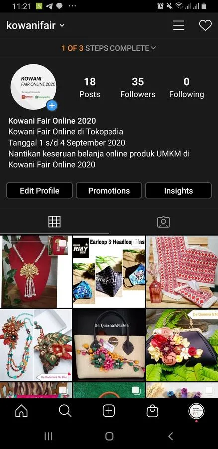Eksekusi Instagram Kowani Fair 2020