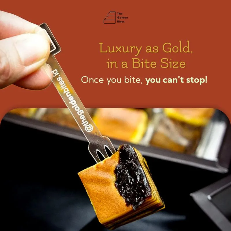 The Golden Bites brand positioning luxury as gold in a bite size