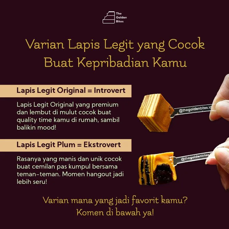 Konten varian lapis legit The Golden Bites