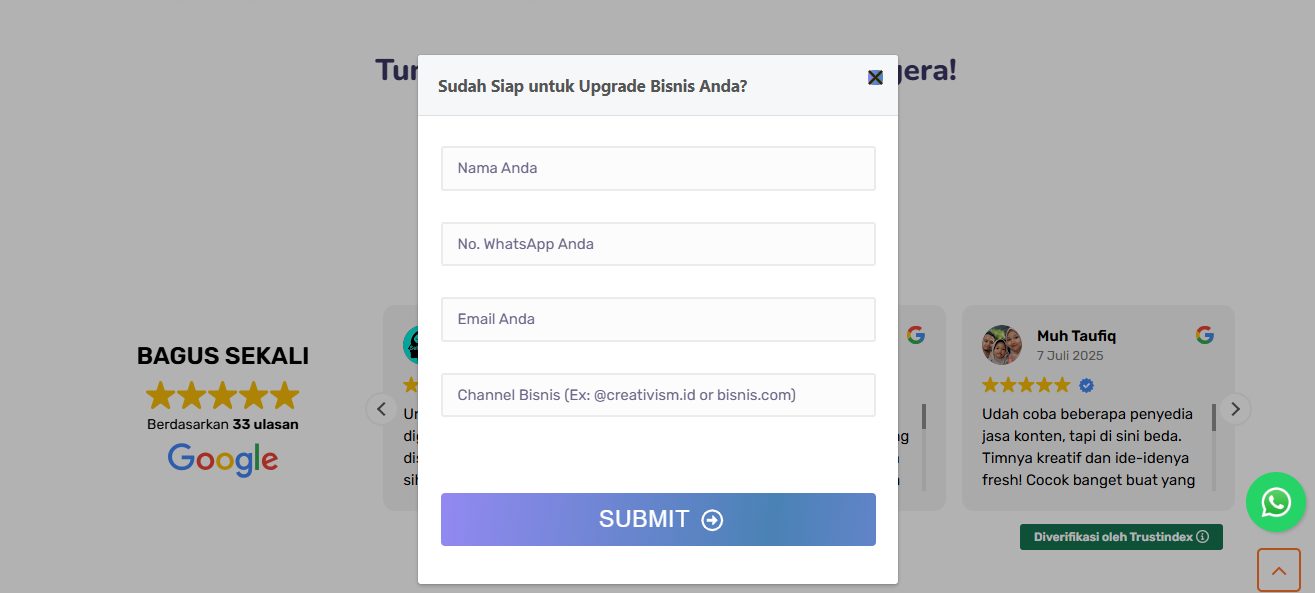 Formulir Audit SEO Website Gratis