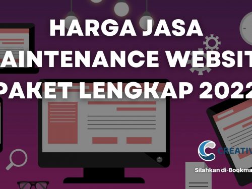 Harga Jasa Maintenance Website Paket Lengkap
