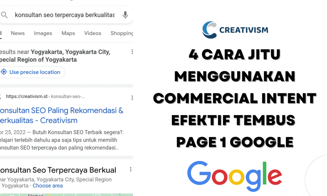 4 Cara Jitu Menggunakan Commercial Intent Efektif Tembuh Page 1 Google