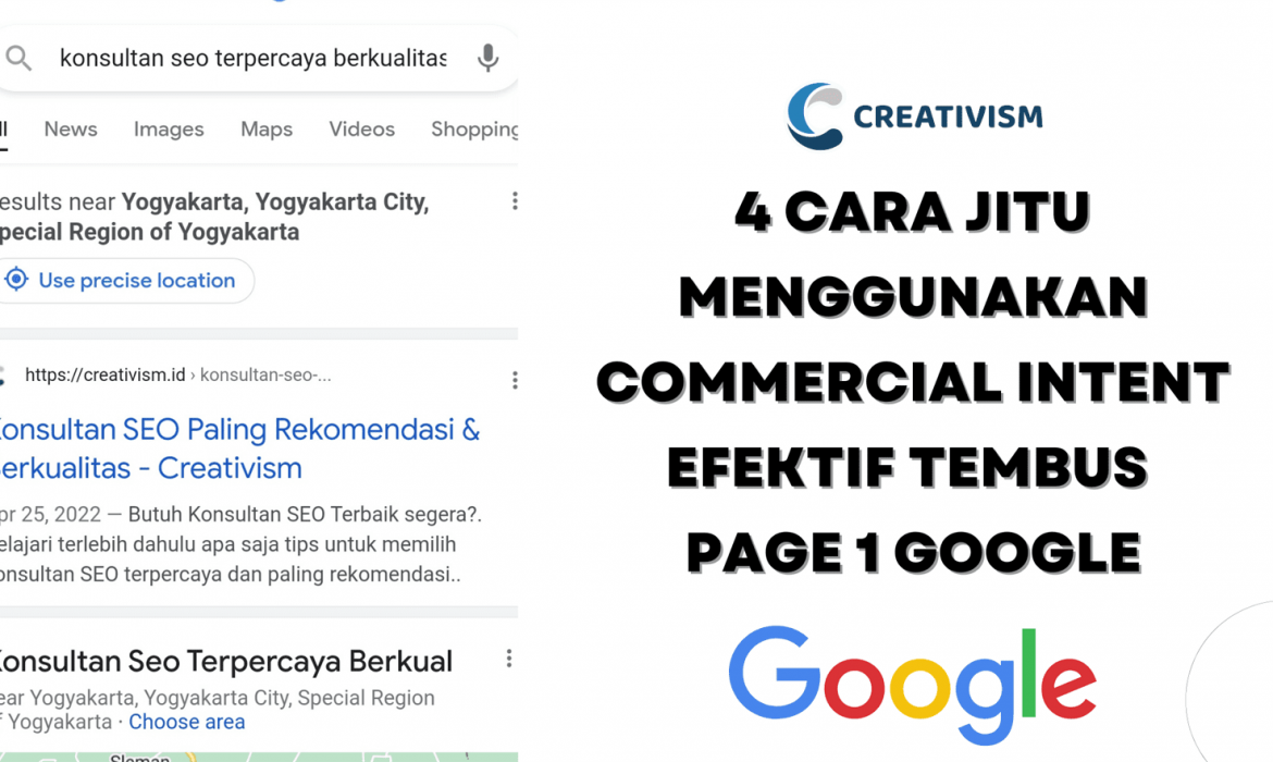 4 Cara Jitu Menggunakan Commercial Intent Efektif Tembuh Page 1 Google