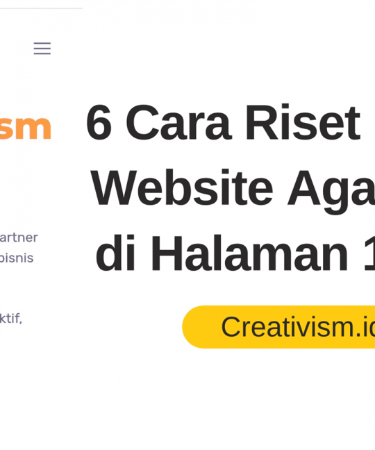 6 Cara Riset Keyword Website Agar Berada di Halaman 1 Google