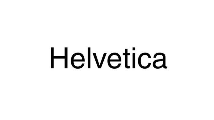 Font Helvetica