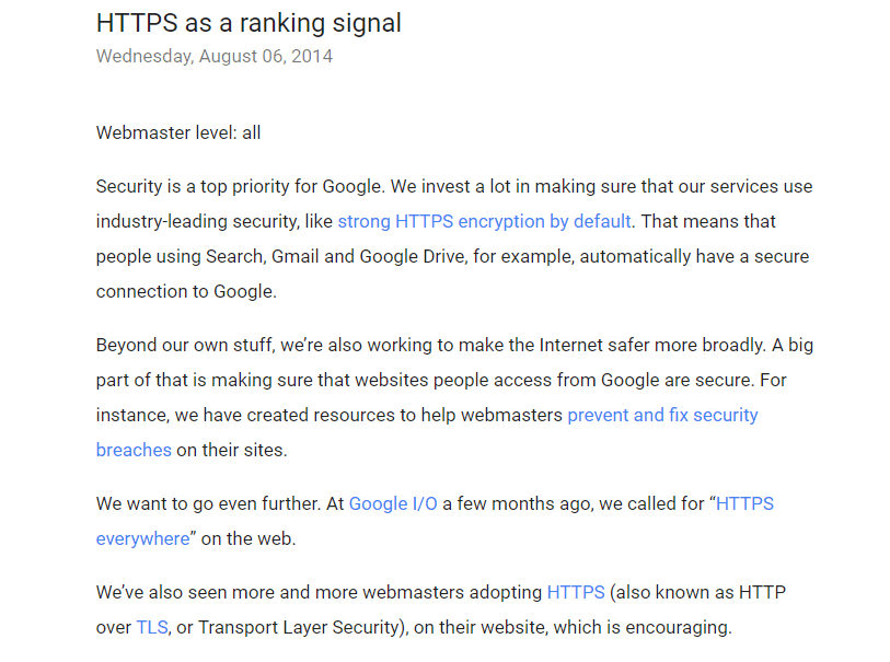 HTTPS Faktor Ranking SEO