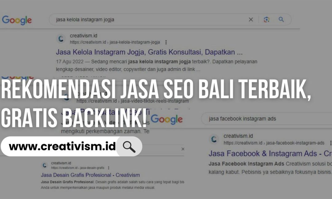 Rekomendasi Jasa SEO Bali Terbaik, Gratis Backlink!