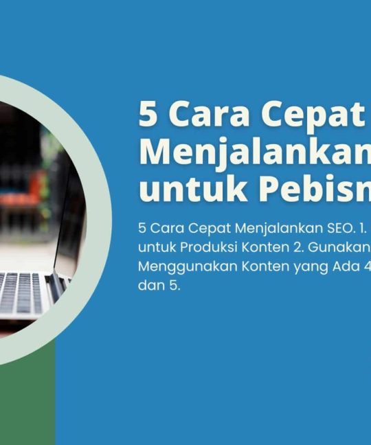 5 Cara Cepat Menjalankan SEO untuk Pebisnis!