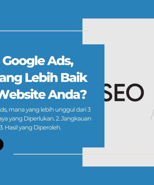 SEO VS Google Ads, Mana yang Lebih Baik untuk Website Anda