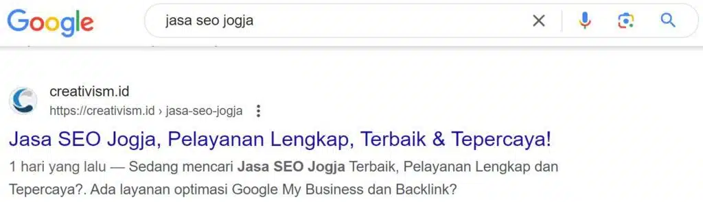 Hasil Optimasi Tim Creativism