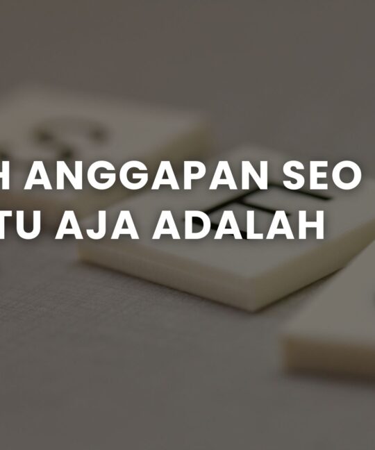 Apakah Anggapan SEO Gitu Gitu Aja Adalah Benar