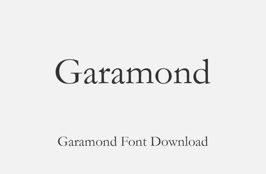 Garamond Rekomendasi Font untuk Logo