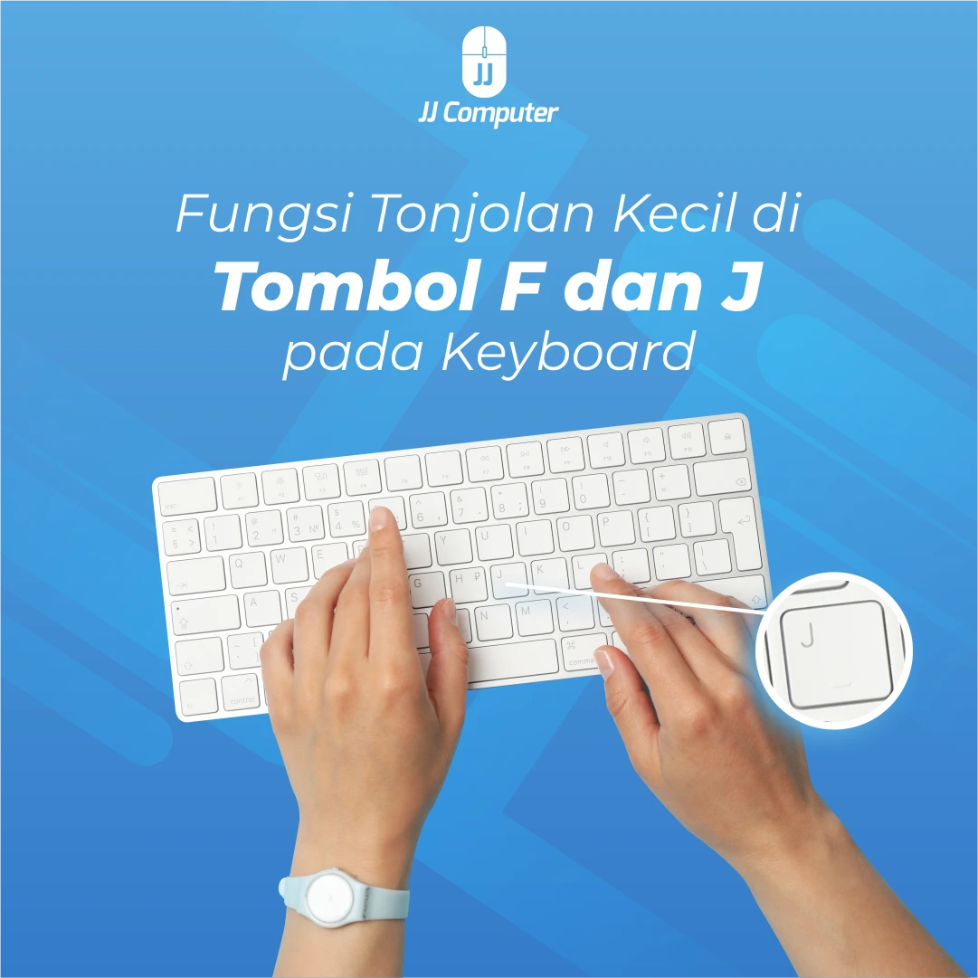 Carousel fungsi tonjolan huruf J dan F di keyboard