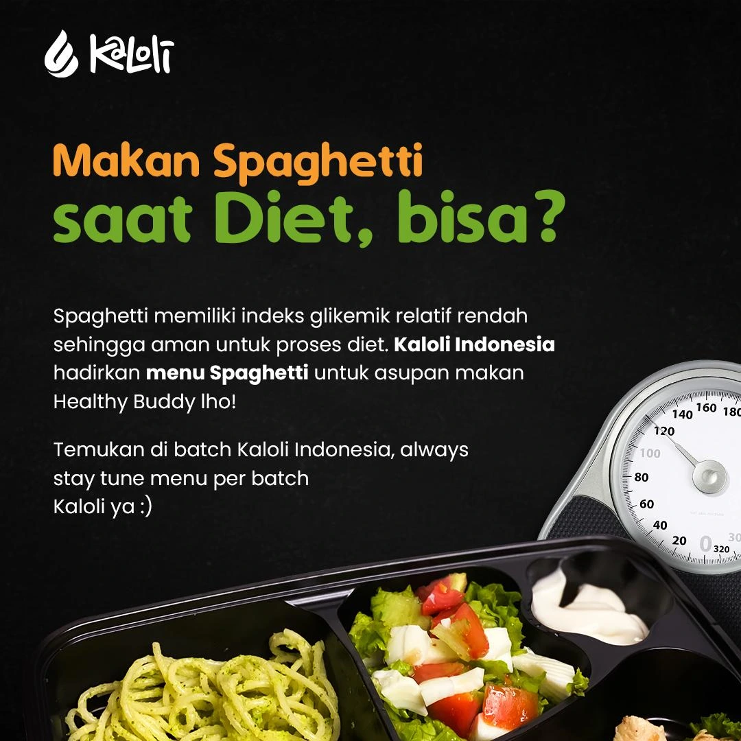 Konten edukasi jasa kelola Instagram Kaloli - Makan Spaghetti saat Diet