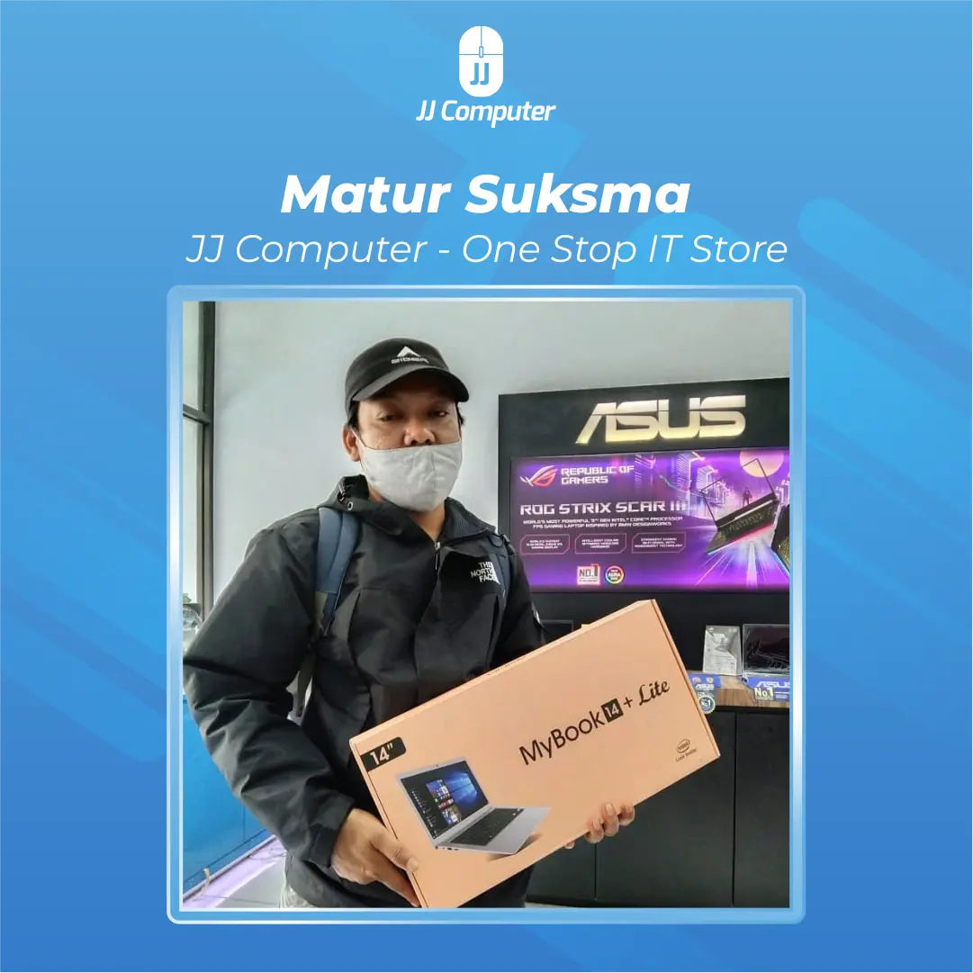 Konten testimonial Matur Suksma dari JJ Computer