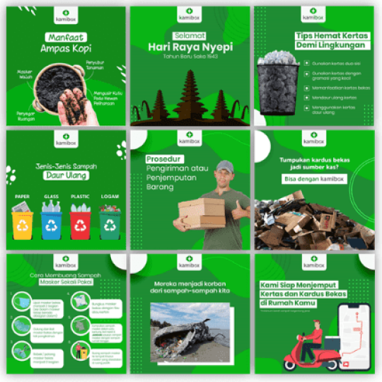 Preview Instagram Feed kamibox.id hasil kolaborasi dengan Creativism