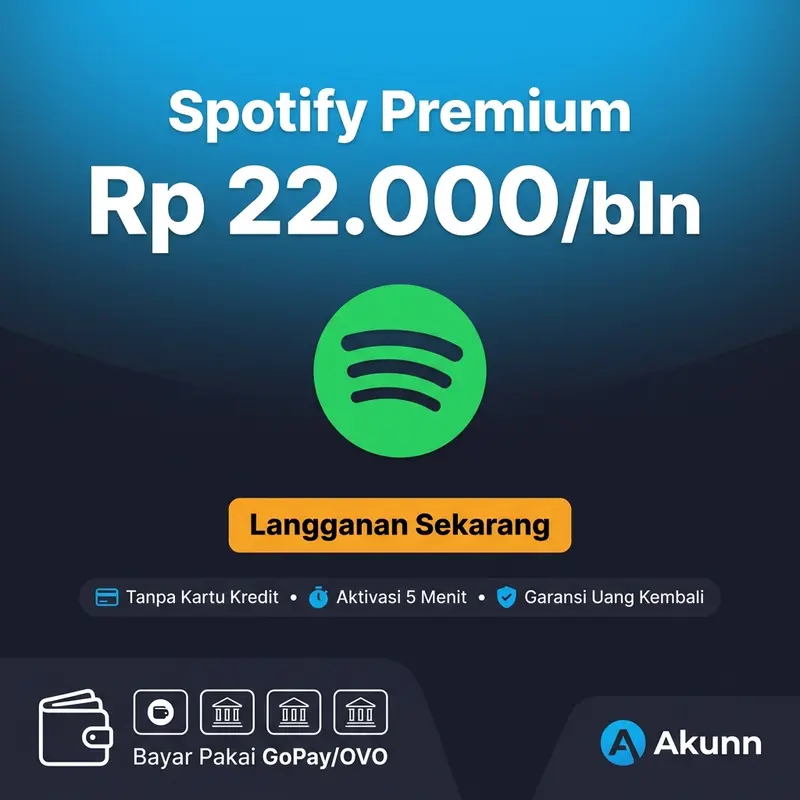 Konten promosi Spotify Premium sharing di Instagram Akunn.com