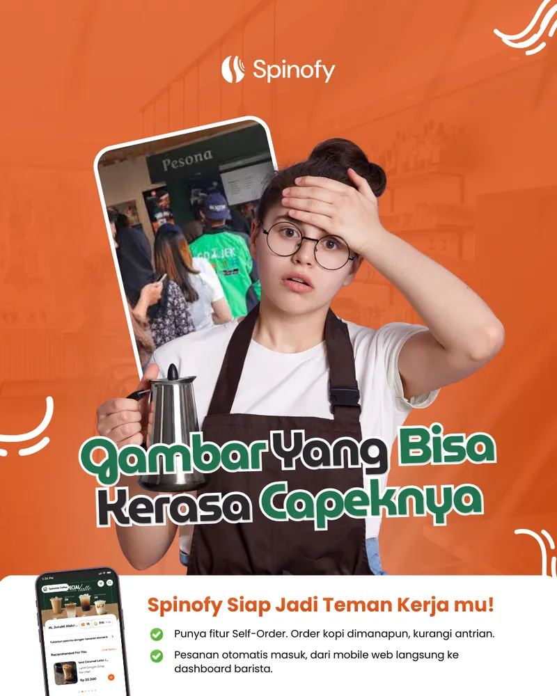 Spinofy sebagai sahabat yang membantu pemilik coffeeshop berkembang