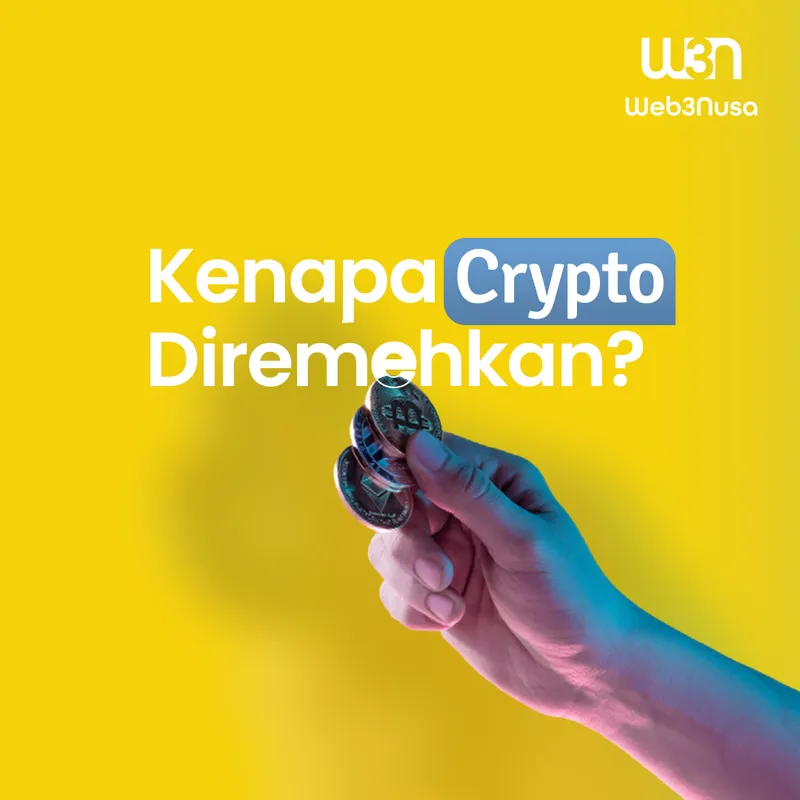Desain konten Instagram Web3 Nusa membahas kenapa crypto sering diremehkan masyarakat