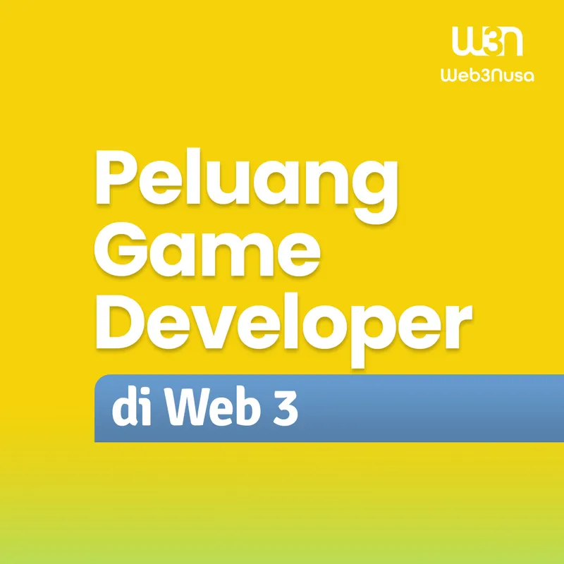 Desain konten Instagram Web3 Nusa tentang peluang karir game developer di industri Web3