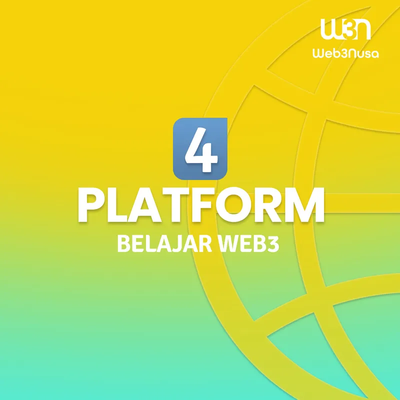 Desain konten Instagram Web3 Nusa membahas 4 platform terbaik untuk belajar Web3 dan blockchain