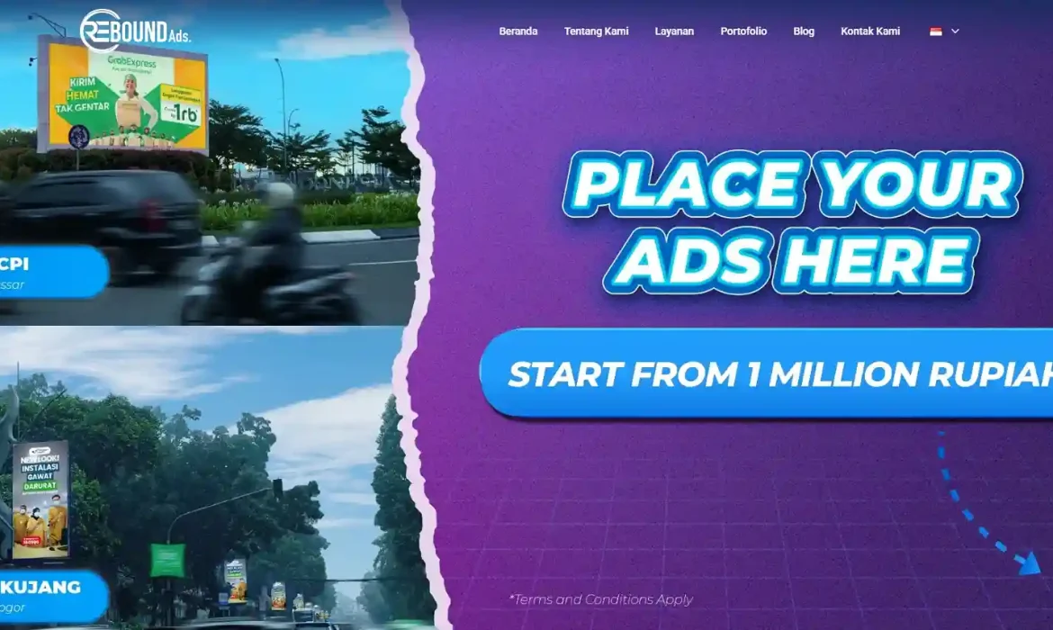 Website Rebound Ads - Vendor Sewa OOH dan DOOH Tepercaya | Klien Jasa SEO Creativism Bidang OOH dan DOOH