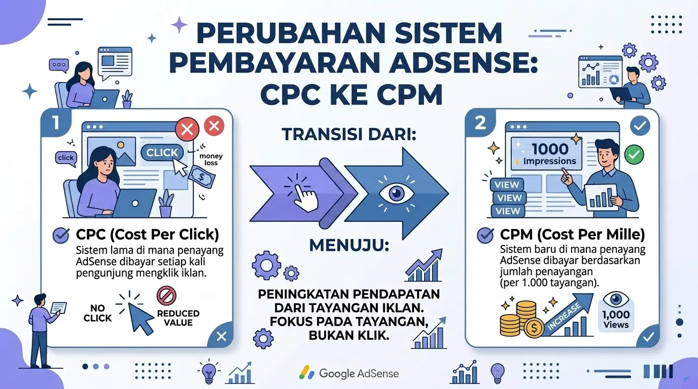 Perubahan Sistem Pembayaran AdSense dari CPC ke CPM