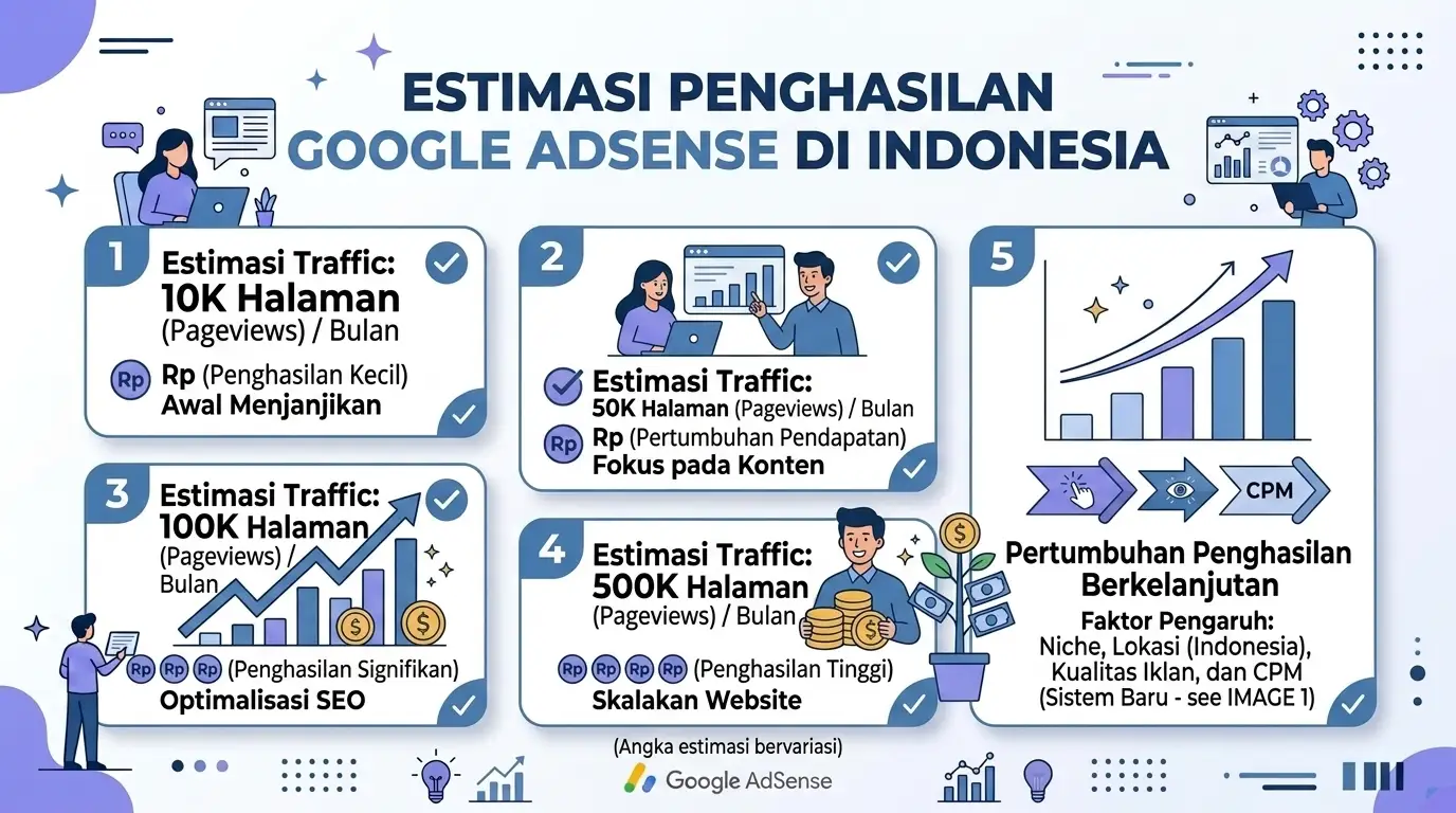 Estimasi Penghasilan Google AdSense di Indonesia