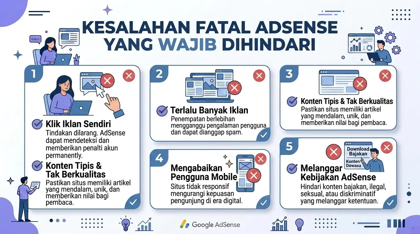 Kesalahan Fatal AdSense yang Wajib Dihindari