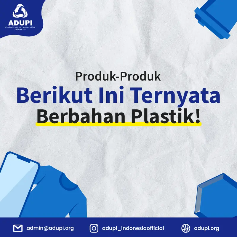 Infografis jenis bahan plastik dan kode daur ulang - ADUPI Indonesia Creativism