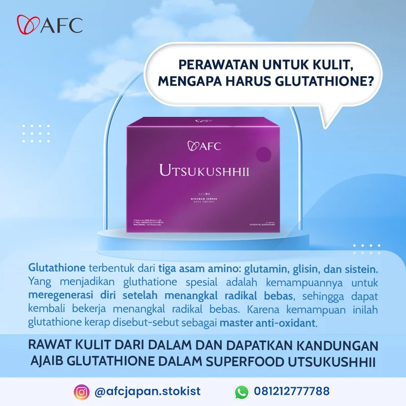 Konten edukasi Glutathione AFC Health - master antioksidan tubuh