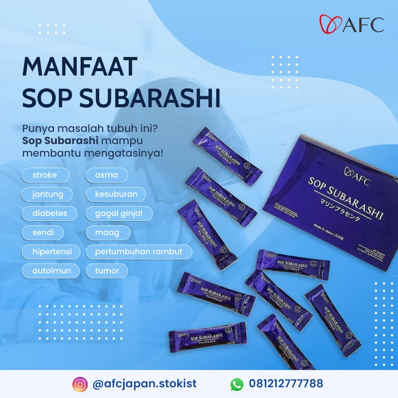 Konten edukasi manfaat Sop Subarashi AFC Health