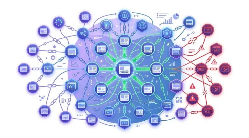 Ilustrasi analisis backlink dan profil off-page SEO